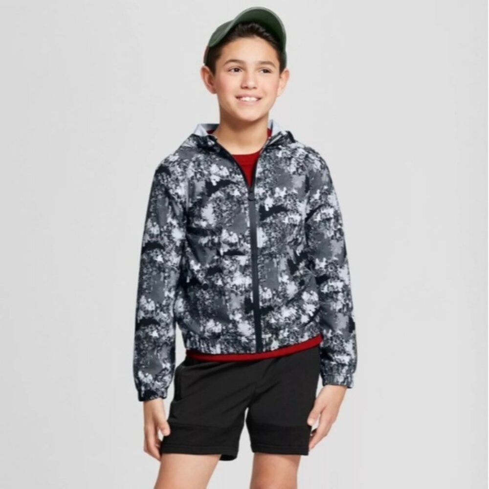 Hunter Target Performance Windbreaker Jacket Camouflage Hooded Spring Boys 12 14